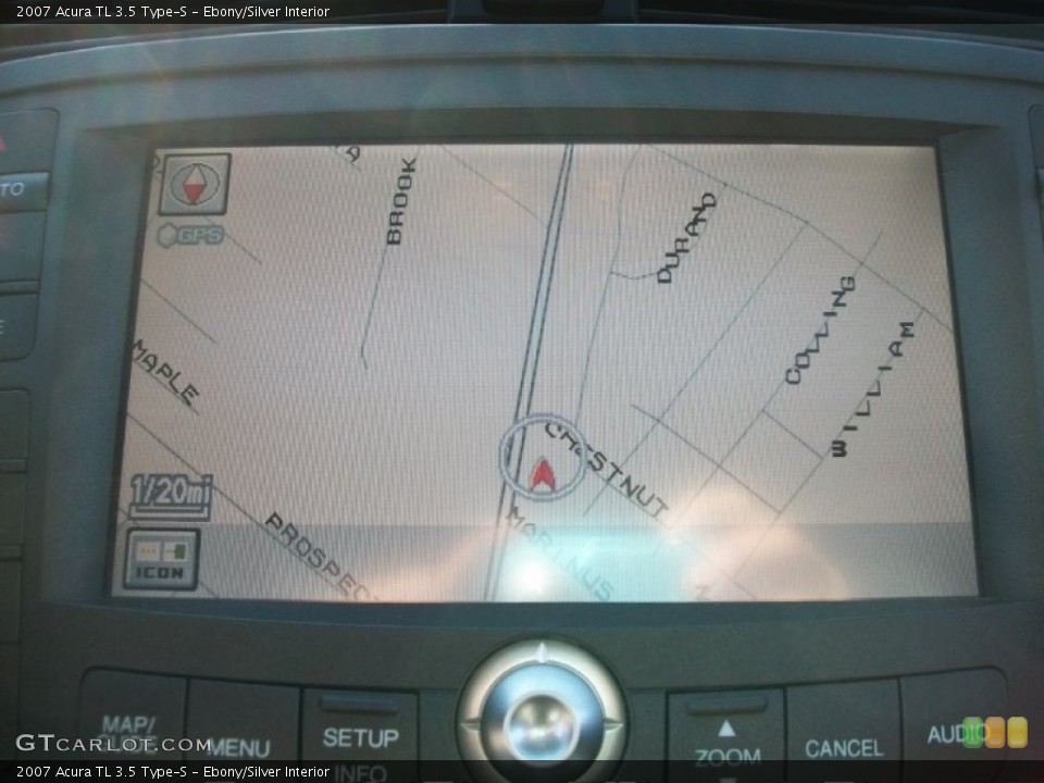 Ebony/Silver Interior Navigation for the 2007 Acura TL 3.5 Type-S #52046912