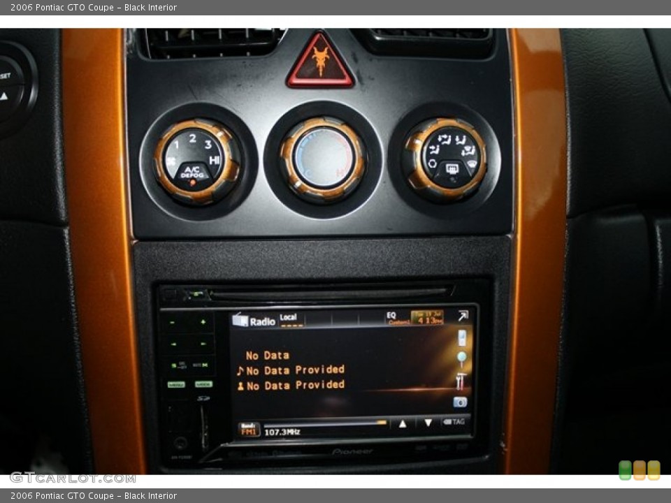Black Interior Controls for the 2006 Pontiac GTO Coupe #52048385