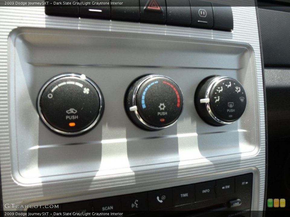 Dark Slate Gray/Light Graystone Interior Controls for the 2009 Dodge Journey SXT #52050437