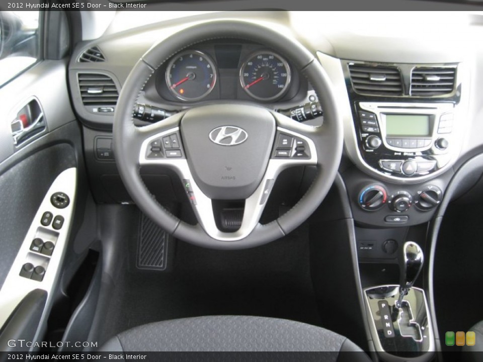 Black Interior Dashboard for the 2012 Hyundai Accent SE 5 Door #52050603