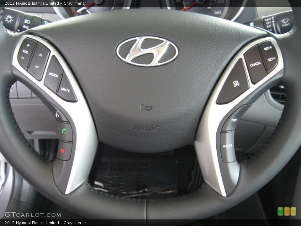 Gray Interior Steering Wheel for the 2012 Hyundai Elantra Limited #52051085