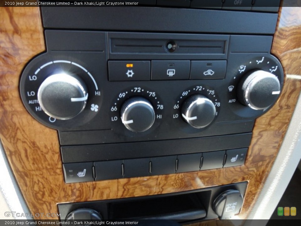Dark Khaki/Light Graystone Interior Controls for the 2010 Jeep Grand Cherokee Limited #52053232