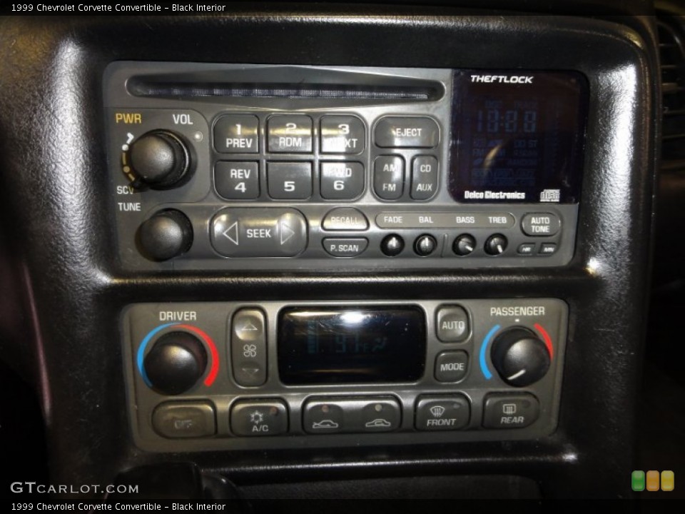 Black Interior Controls for the 1999 Chevrolet Corvette Convertible #52054652