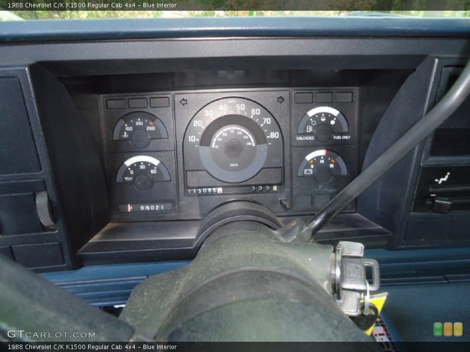 Blue Interior Gauges for the 1988 Chevrolet C/K K1500 Regular Cab 4x4 #52054673