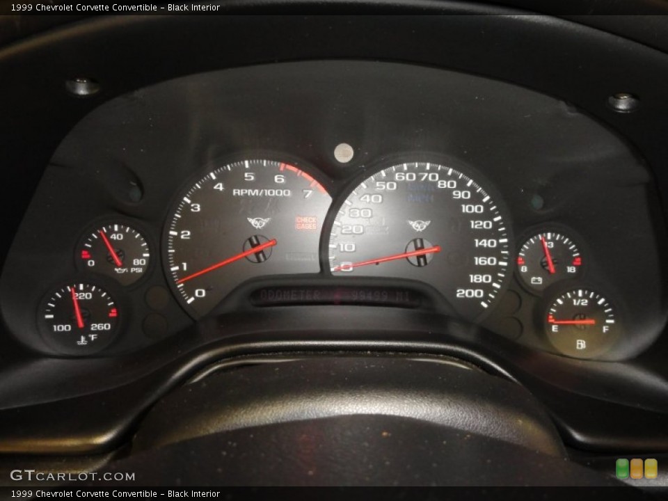 Black Interior Gauges for the 1999 Chevrolet Corvette Convertible #52054679