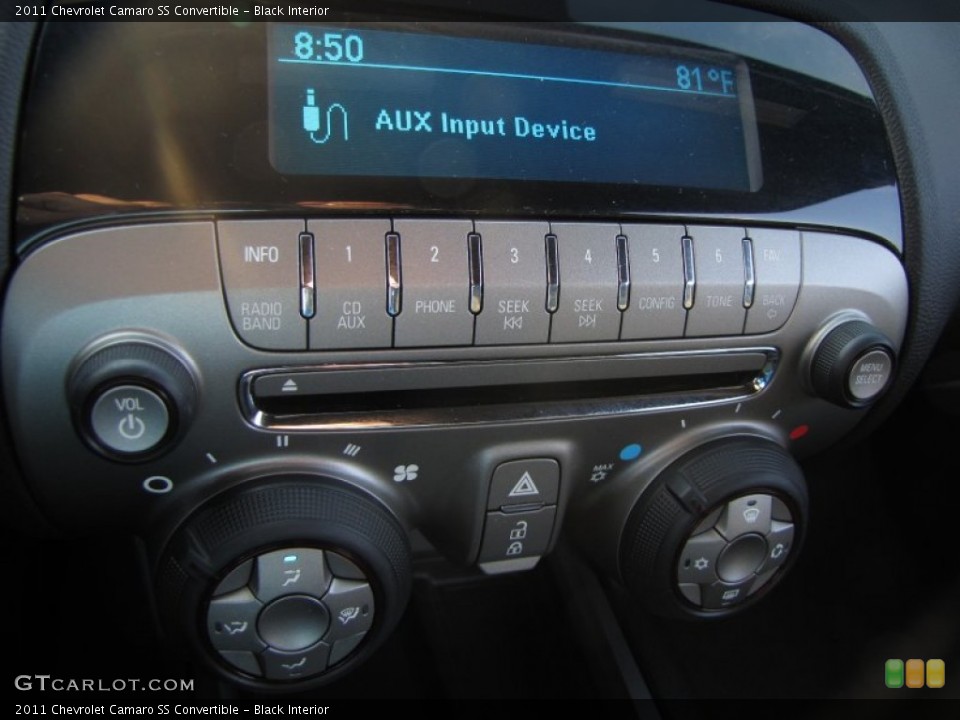 Black Interior Controls for the 2011 Chevrolet Camaro SS Convertible #52066277
