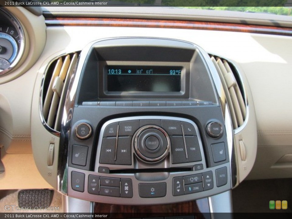 Cocoa/Cashmere Interior Controls for the 2011 Buick LaCrosse CXL AWD #52069412