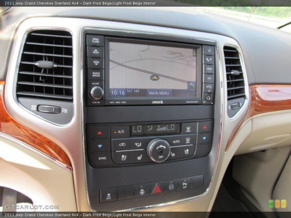 Dark Frost Beige/Light Frost Beige Interior Controls for the 2011 Jeep Grand Cherokee Overland 4x4 #52070144
