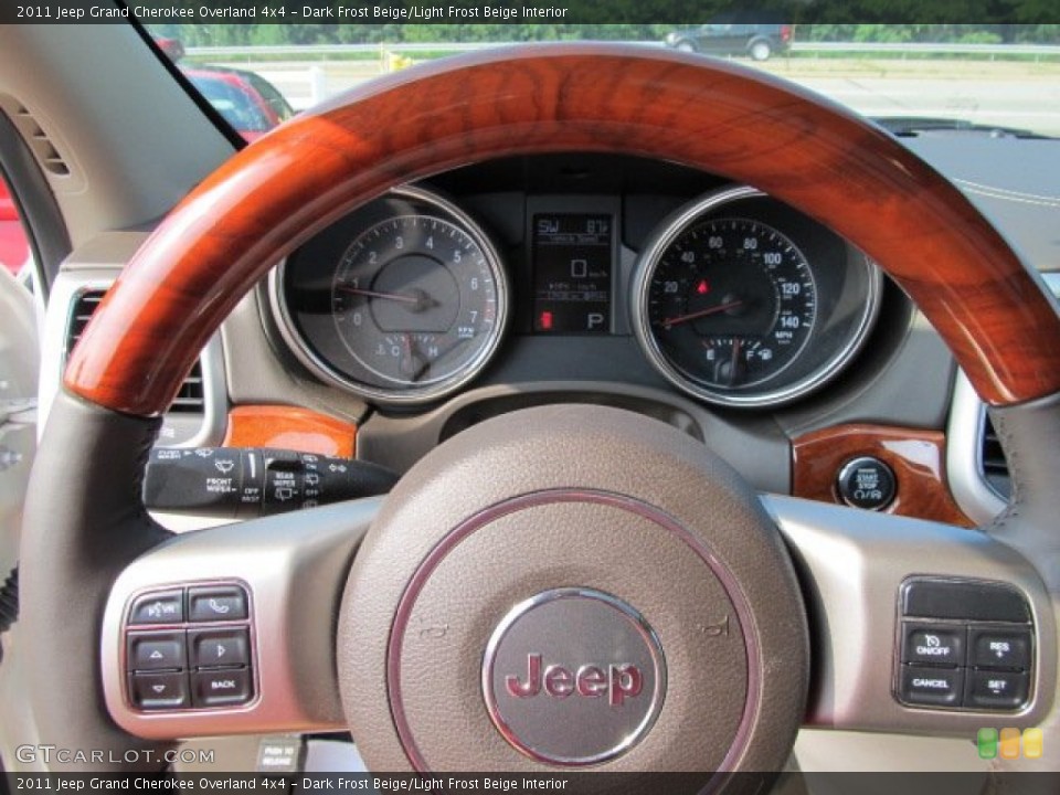 Dark Frost Beige/Light Frost Beige Interior Steering Wheel for the 2011 Jeep Grand Cherokee Overland 4x4 #52070161