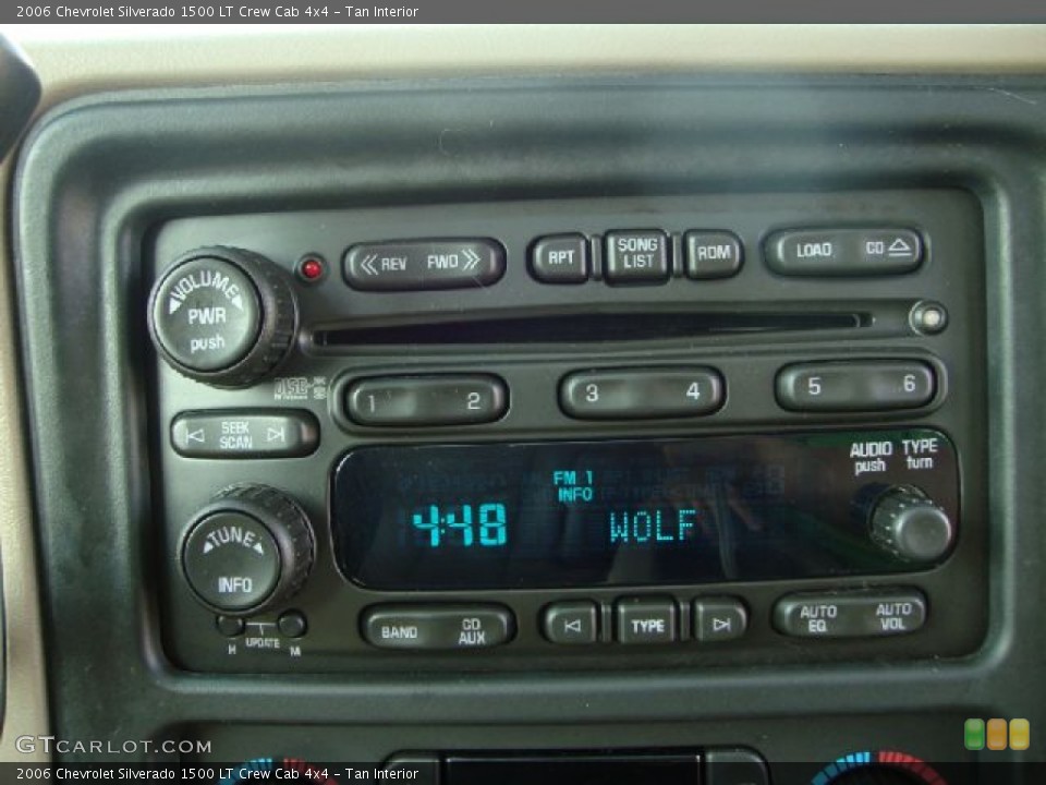Tan Interior Controls for the 2006 Chevrolet Silverado 1500 LT Crew Cab 4x4 #52072373