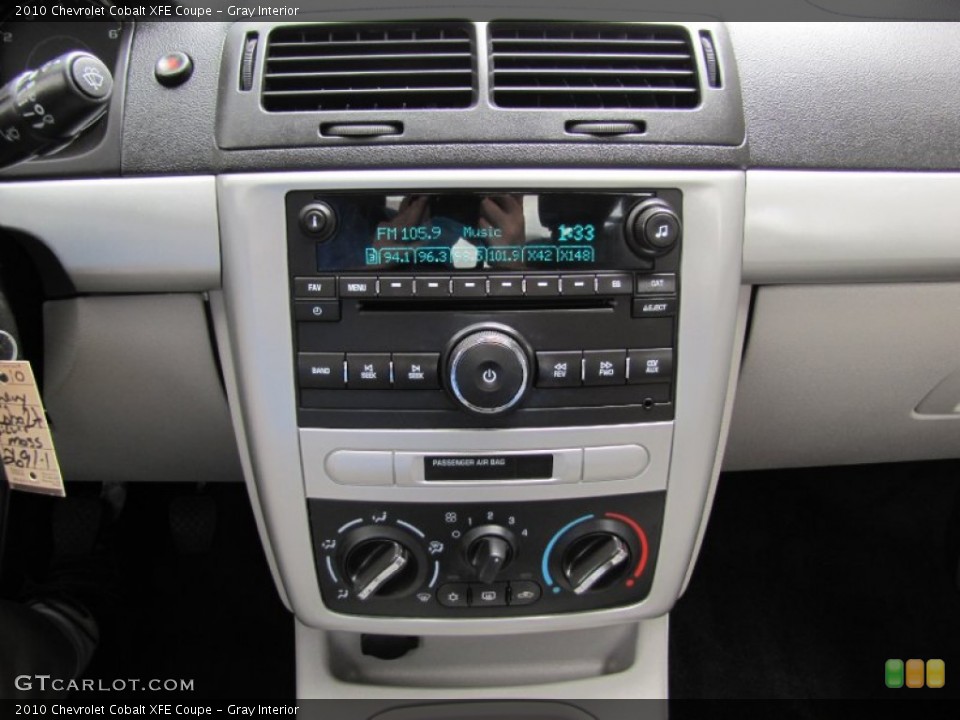 Gray Interior Controls for the 2010 Chevrolet Cobalt XFE Coupe #52074302