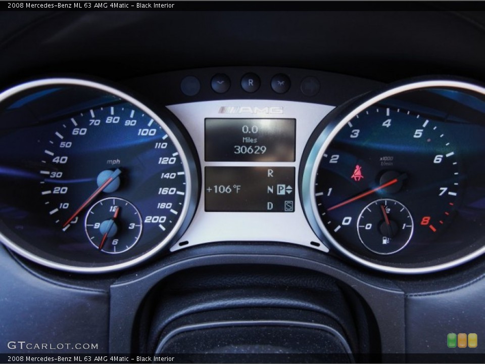 Black Interior Gauges for the 2008 Mercedes-Benz ML 63 AMG 4Matic #52074740