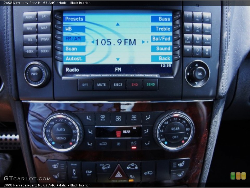 Black Interior Controls for the 2008 Mercedes-Benz ML 63 AMG 4Matic #52074770