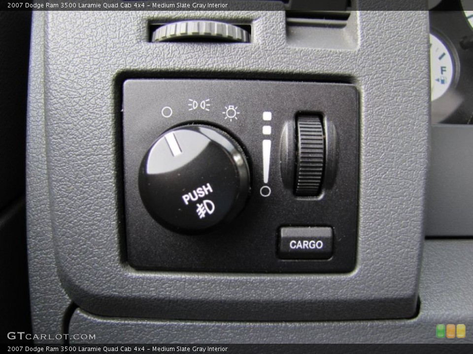 Medium Slate Gray Interior Controls for the 2007 Dodge Ram 3500 Laramie Quad Cab 4x4 #52075607