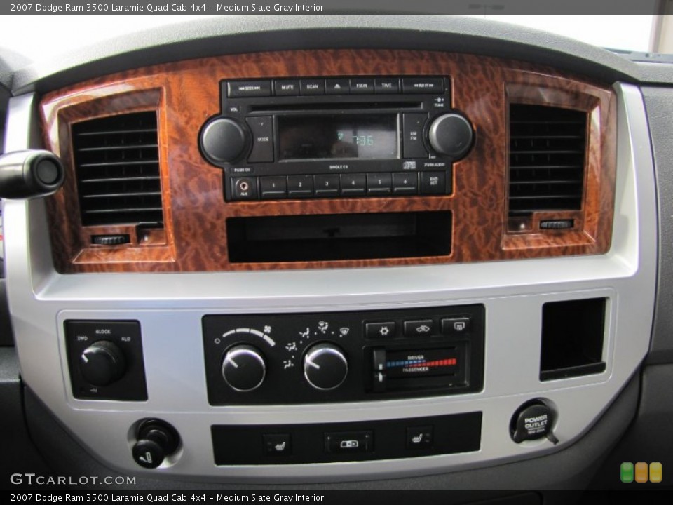 Medium Slate Gray Interior Controls for the 2007 Dodge Ram 3500 Laramie Quad Cab 4x4 #52075670