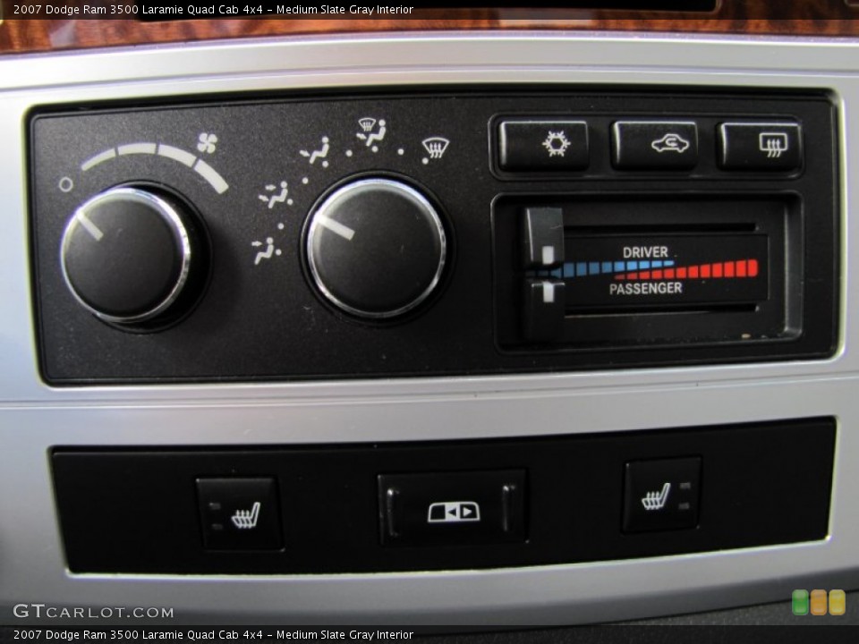 Medium Slate Gray Interior Controls for the 2007 Dodge Ram 3500 Laramie Quad Cab 4x4 #52075706