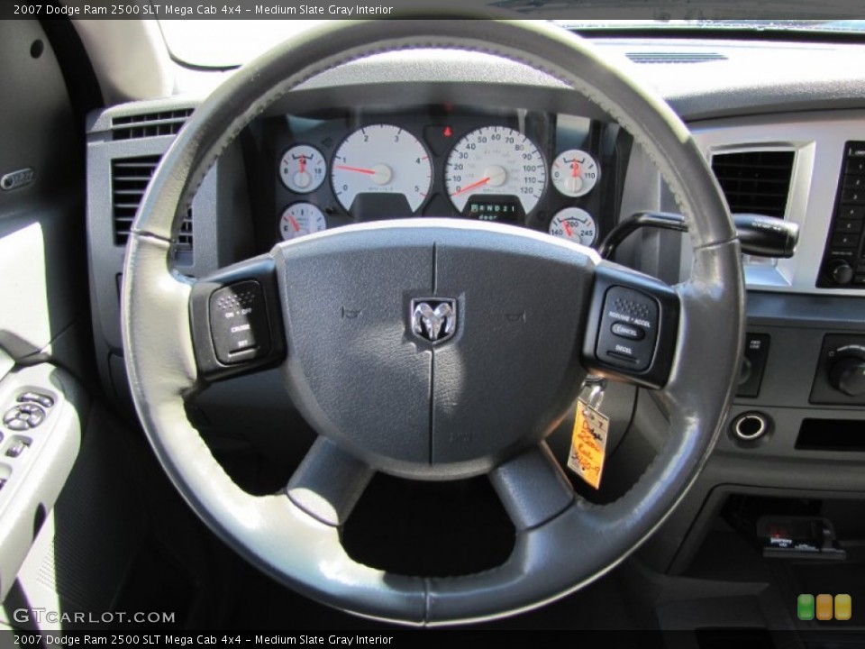 Medium Slate Gray Interior Steering Wheel for the 2007 Dodge Ram 2500 SLT Mega Cab 4x4 #52076090