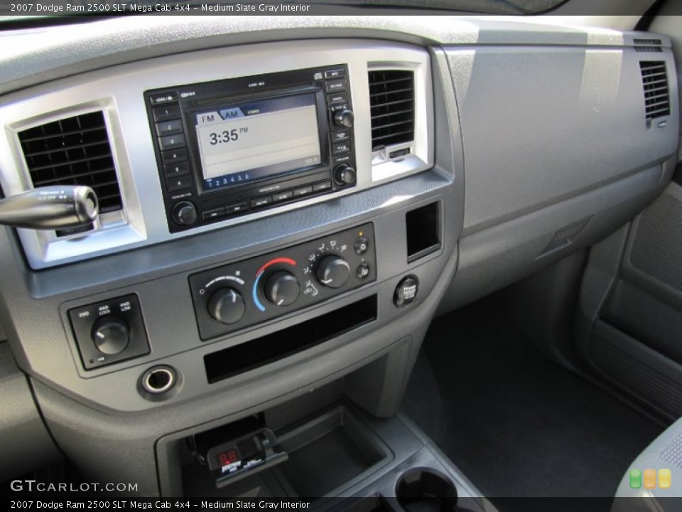 Medium Slate Gray Interior Controls for the 2007 Dodge Ram 2500 SLT Mega Cab 4x4 #52076234