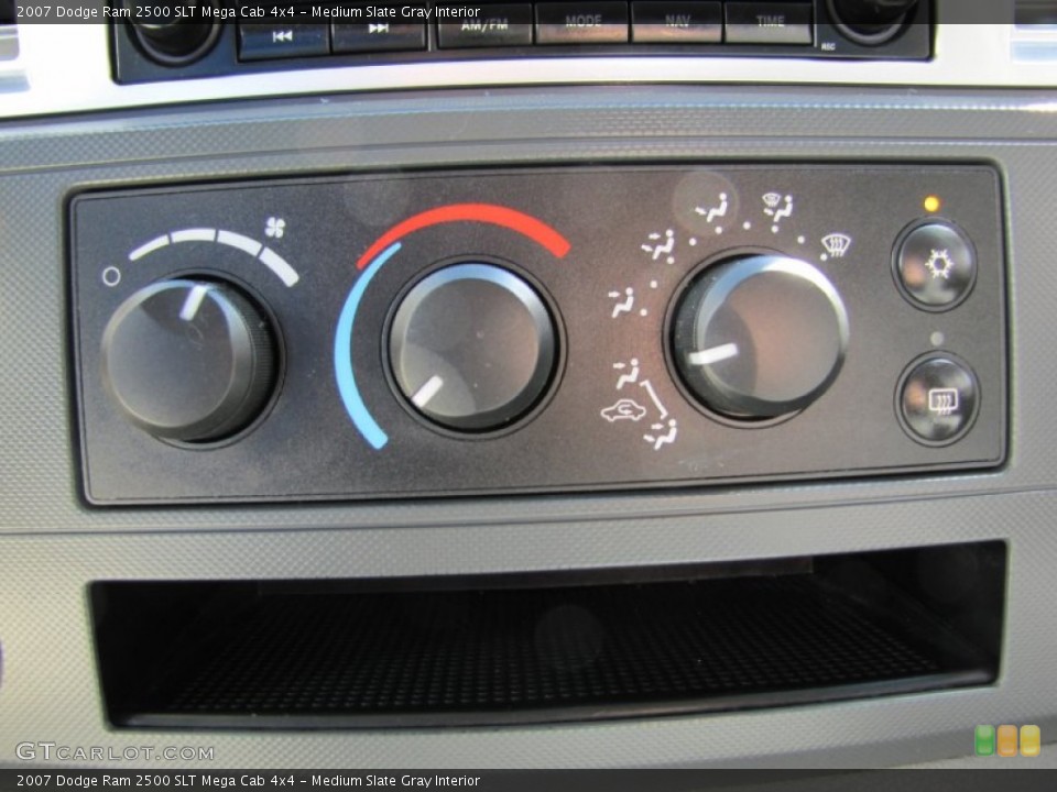 Medium Slate Gray Interior Controls for the 2007 Dodge Ram 2500 SLT Mega Cab 4x4 #52076267