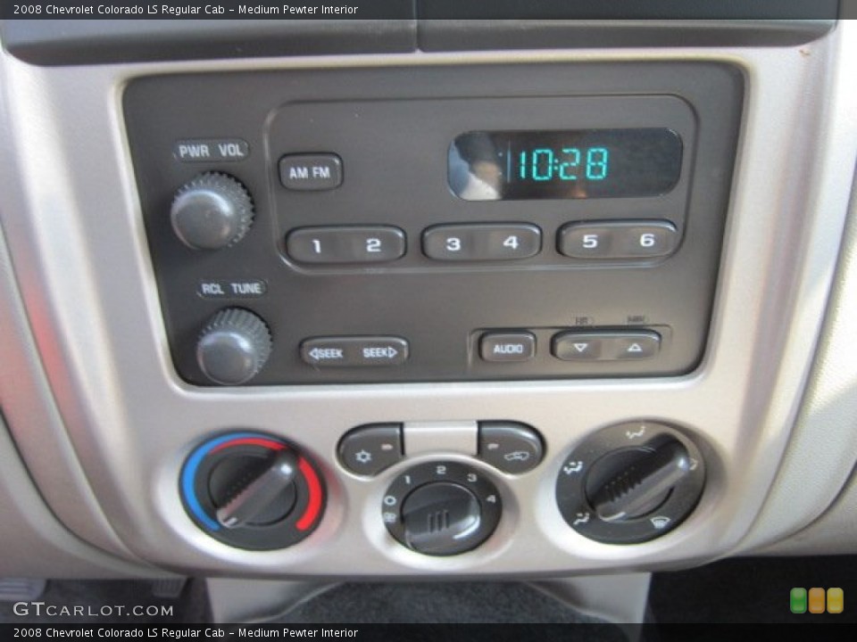 Medium Pewter Interior Controls for the 2008 Chevrolet Colorado LS Regular Cab #52076384