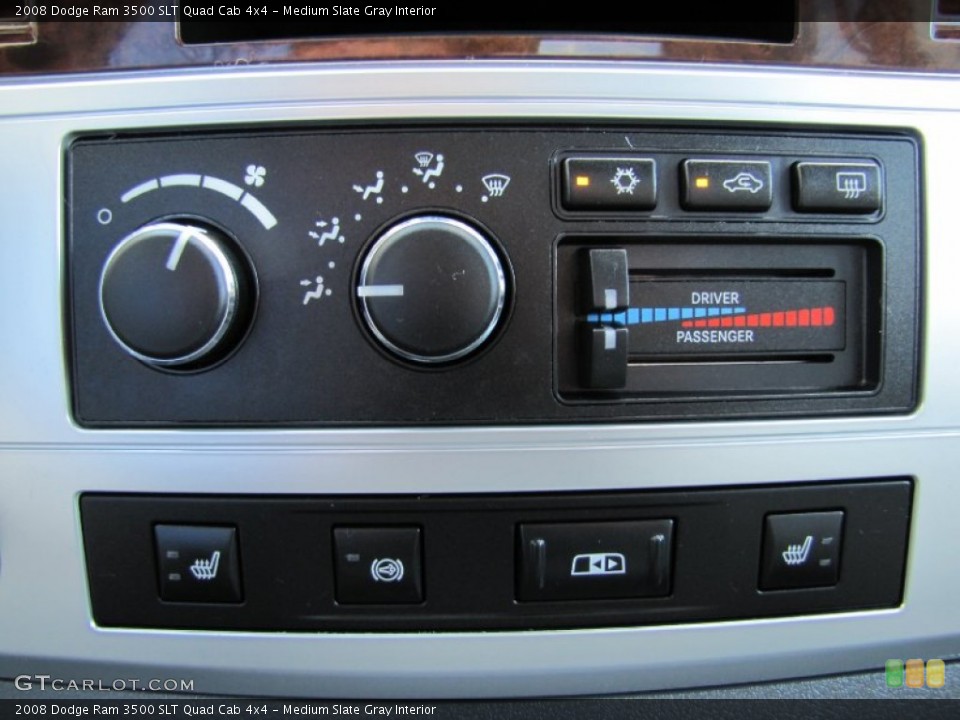 Medium Slate Gray Interior Controls for the 2008 Dodge Ram 3500 SLT Quad Cab 4x4 #52076813