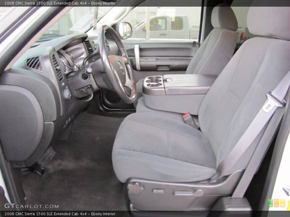 Ebony Interior Photo for the 2008 GMC Sierra 1500 SLE Extended Cab 4x4 #52077995