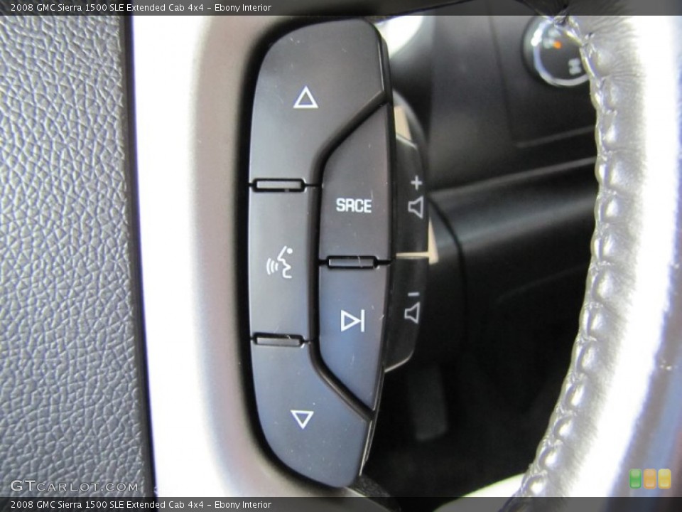 Ebony Interior Controls for the 2008 GMC Sierra 1500 SLE Extended Cab 4x4 #52078058