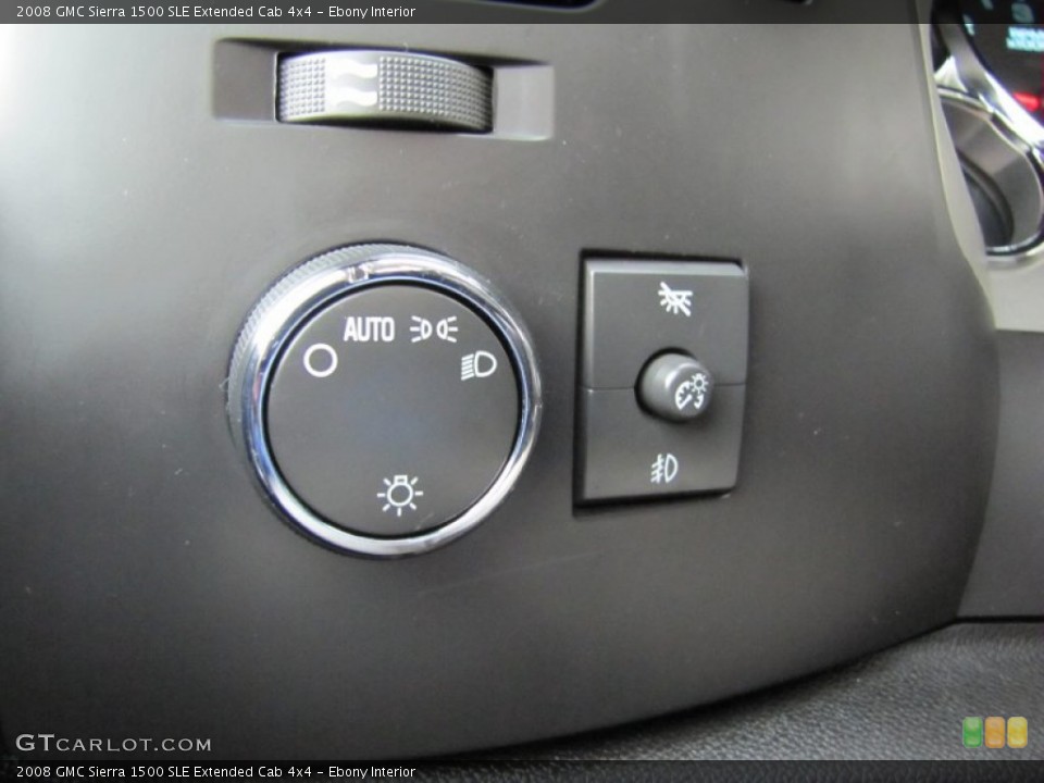 Ebony Interior Controls for the 2008 GMC Sierra 1500 SLE Extended Cab 4x4 #52078119