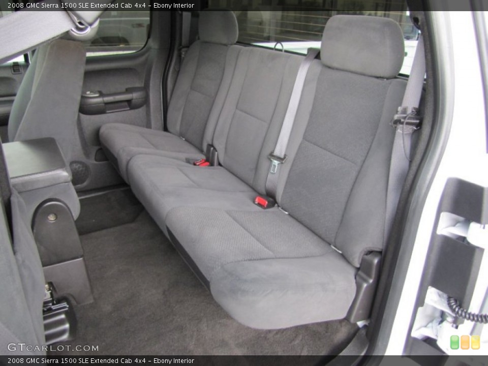 Ebony Interior Photo for the 2008 GMC Sierra 1500 SLE Extended Cab 4x4 #52078259