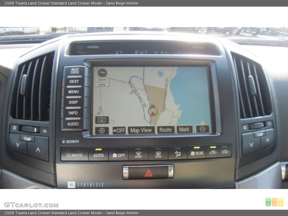 Sand Beige Interior Navigation for the 2008 Toyota Land Cruiser  #52079942