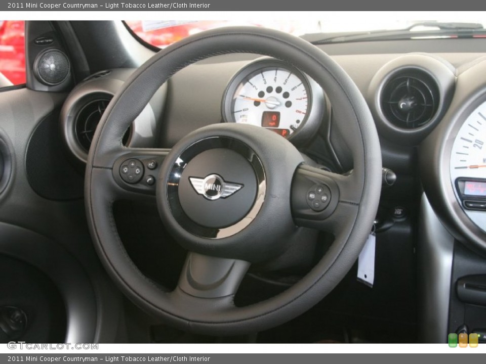 Light Tobacco Leather/Cloth Interior Steering Wheel for the 2011 Mini Cooper Countryman #52085243