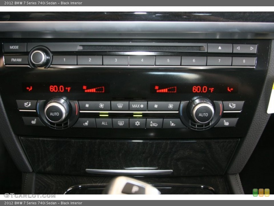 Black Interior Controls for the 2012 BMW 7 Series 740i Sedan #52085366