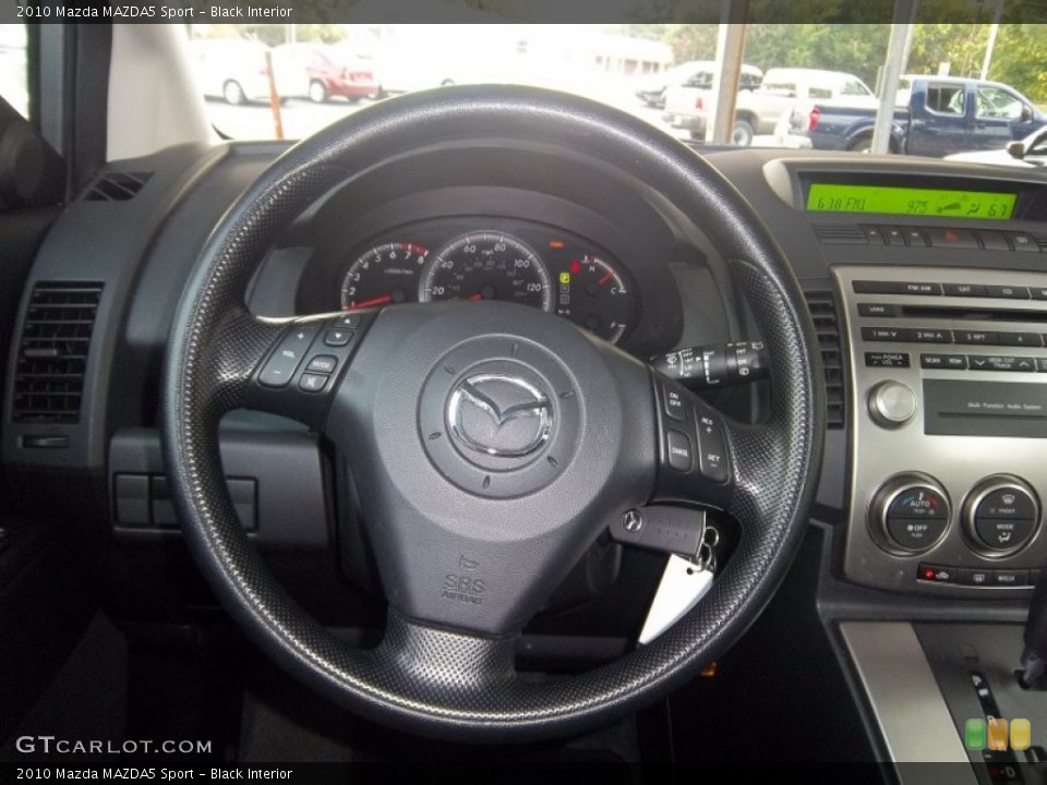 Black Interior Steering Wheel for the 2010 Mazda MAZDA5 Sport #52094780