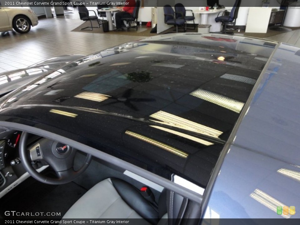 Titanium Gray Interior Sunroof for the 2011 Chevrolet Corvette Grand Sport Coupe #52095623