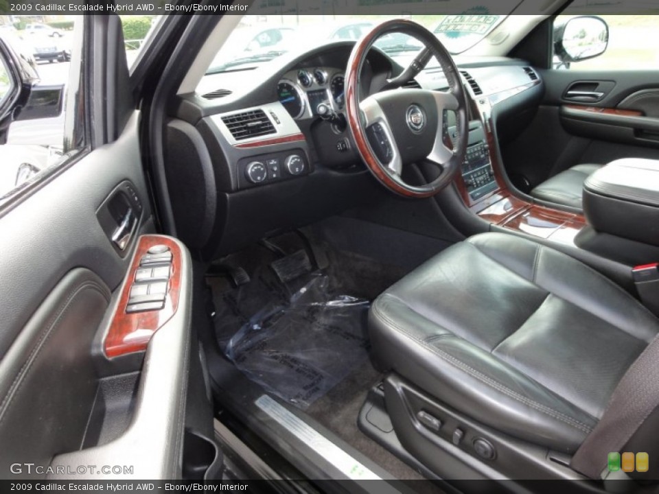 Ebony/Ebony Interior Photo for the 2009 Cadillac Escalade Hybrid AWD #52096124