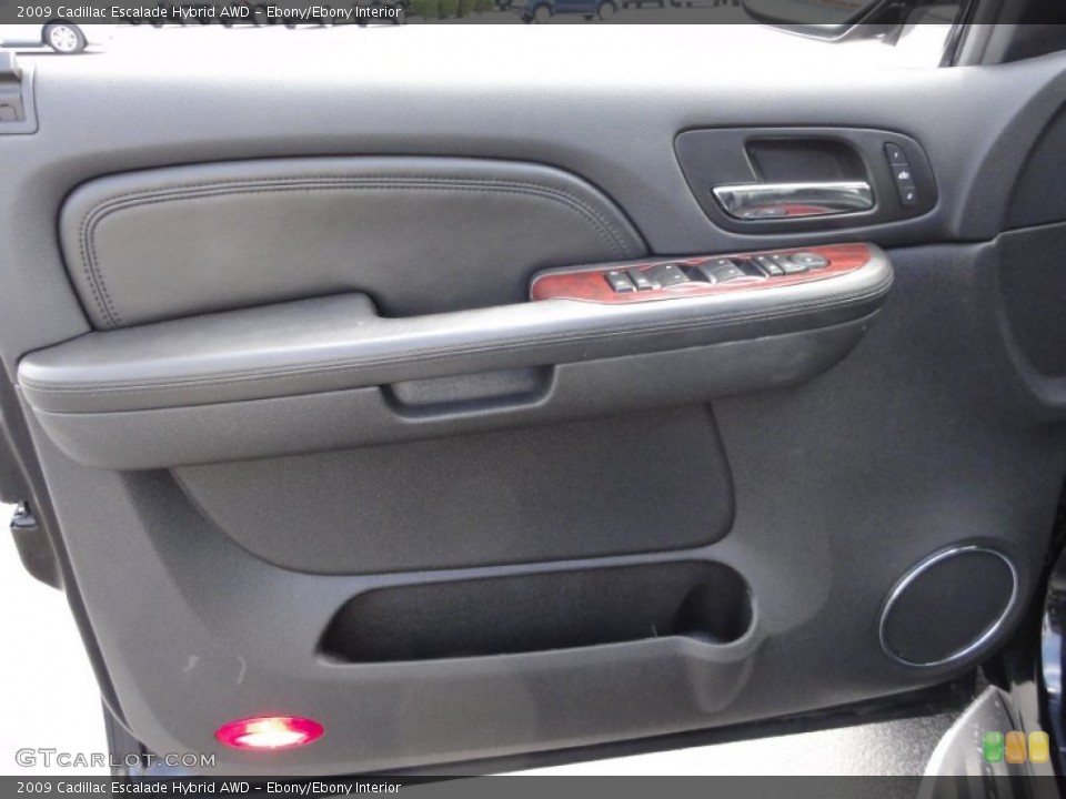 Ebony/Ebony Interior Door Panel for the 2009 Cadillac Escalade Hybrid AWD #52096139