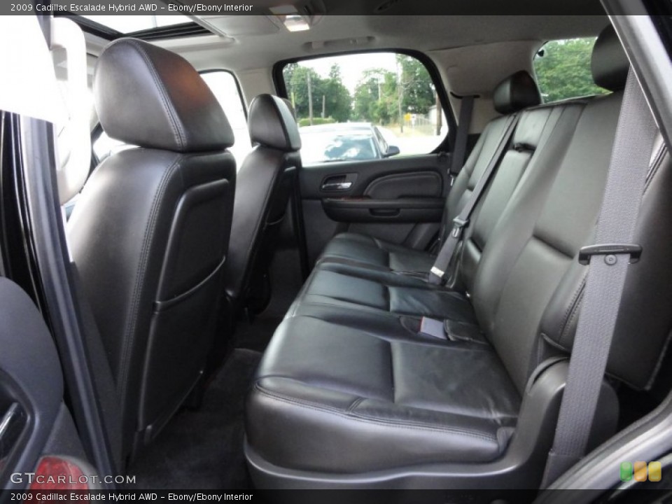 Ebony/Ebony Interior Photo for the 2009 Cadillac Escalade Hybrid AWD #52096310