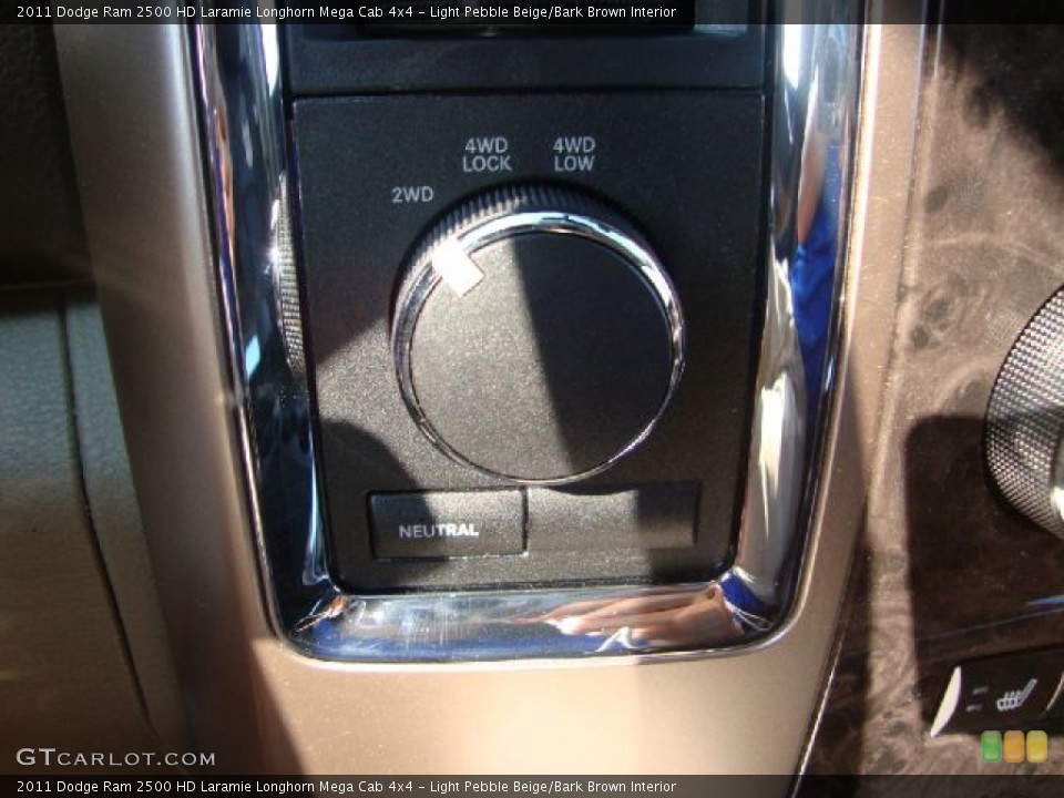 Light Pebble Beige/Bark Brown Interior Controls for the 2011 Dodge Ram 2500 HD Laramie Longhorn Mega Cab 4x4 #52098731
