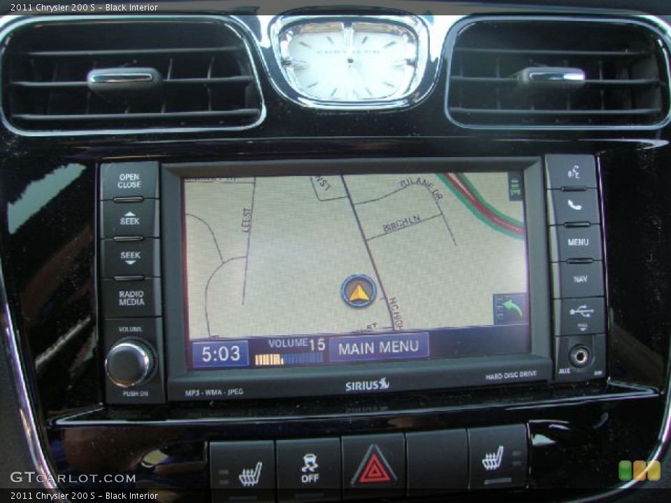 Black Interior Navigation for the 2011 Chrysler 200 S #52099673
