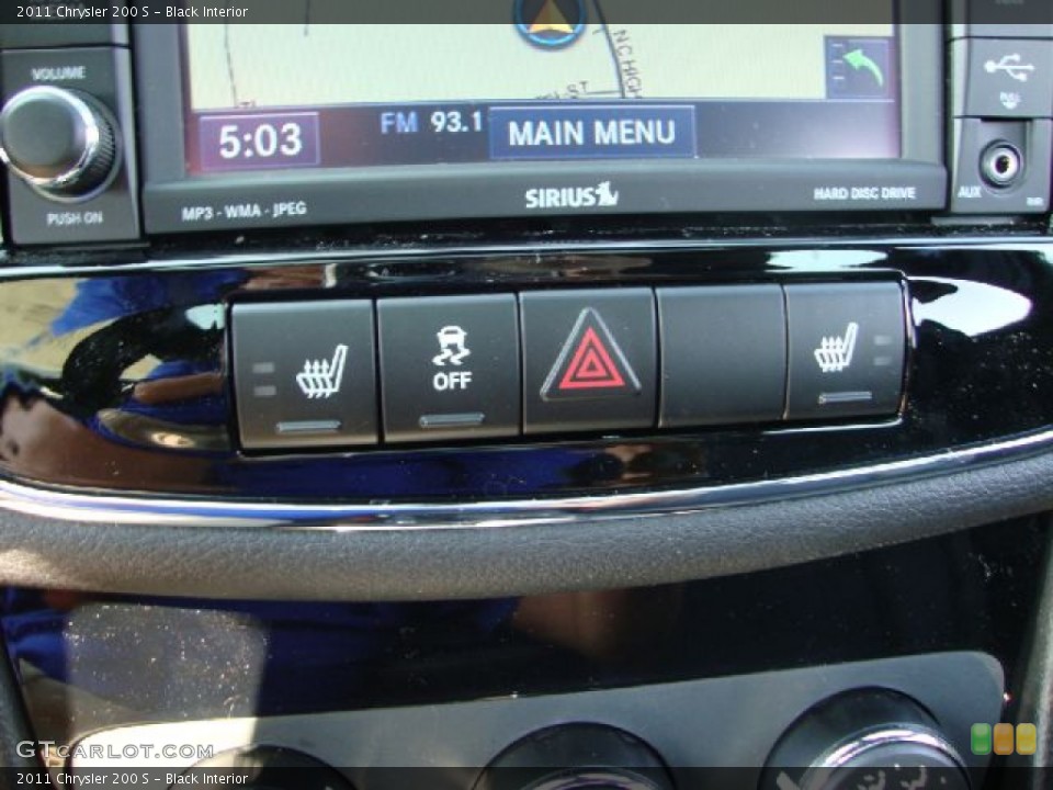 Black Interior Controls for the 2011 Chrysler 200 S #52099688
