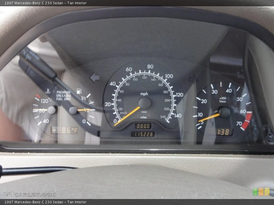 Tan Interior Gauges for the 1997 Mercedes-Benz C 230 Sedan #52101686