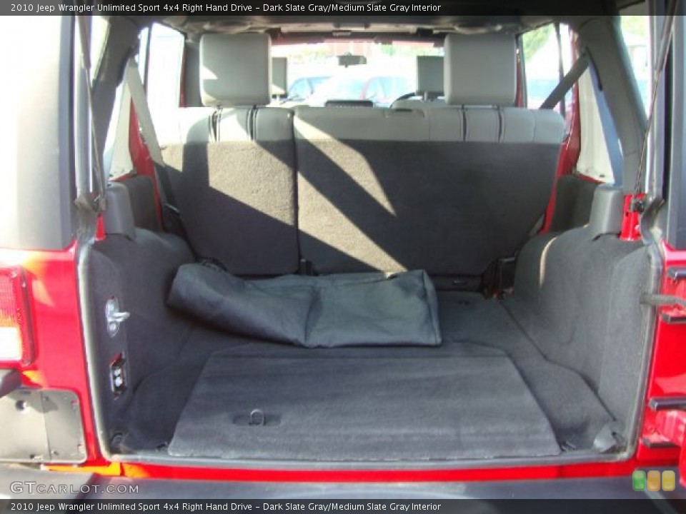 Dark Slate Gray/Medium Slate Gray Interior Trunk for the 2010 Jeep Wrangler Unlimited Sport 4x4 Right Hand Drive #52102366