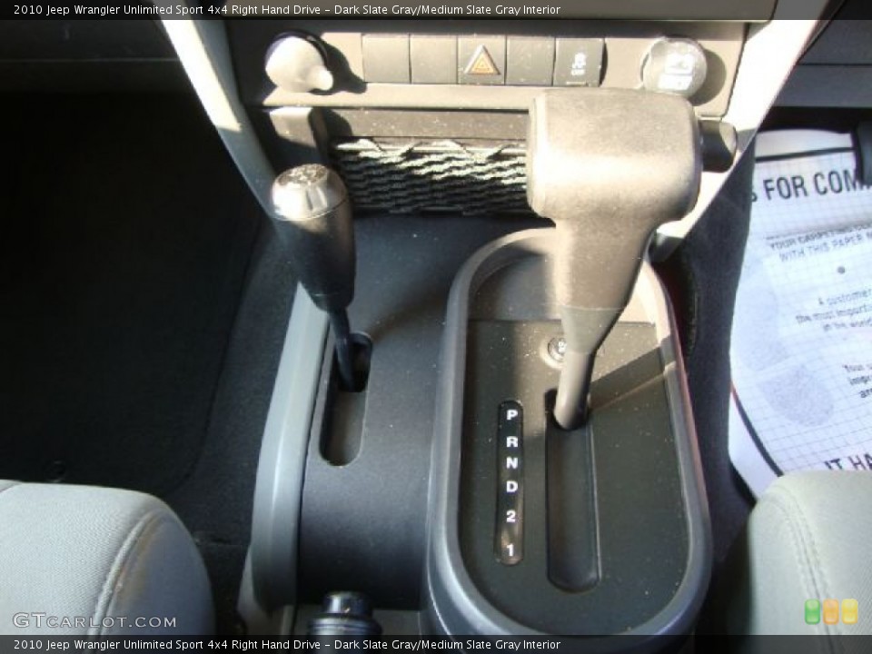 Dark Slate Gray/Medium Slate Gray Interior Transmission for the 2010 Jeep Wrangler Unlimited Sport 4x4 Right Hand Drive #52102478