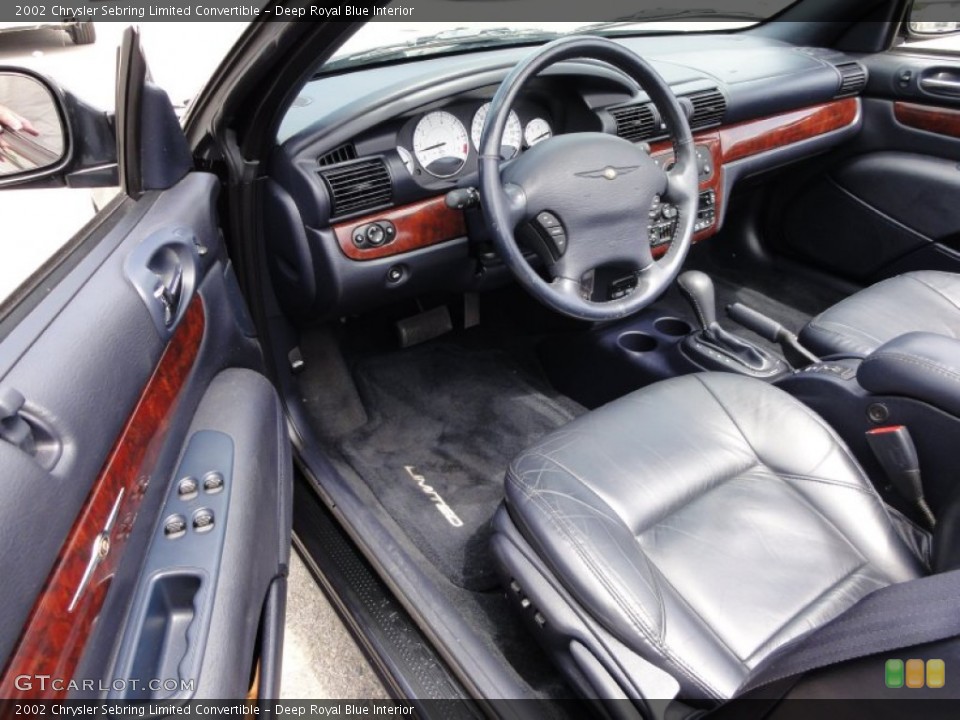 Deep Royal Blue Interior Photo for the 2002 Chrysler Sebring Limited Convertible #52102688