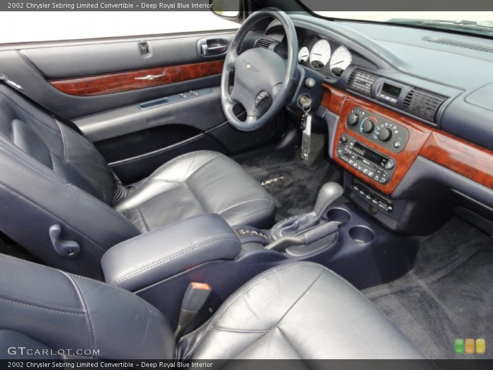 Deep Royal Blue Interior Photo for the 2002 Chrysler Sebring Limited Convertible #52102775