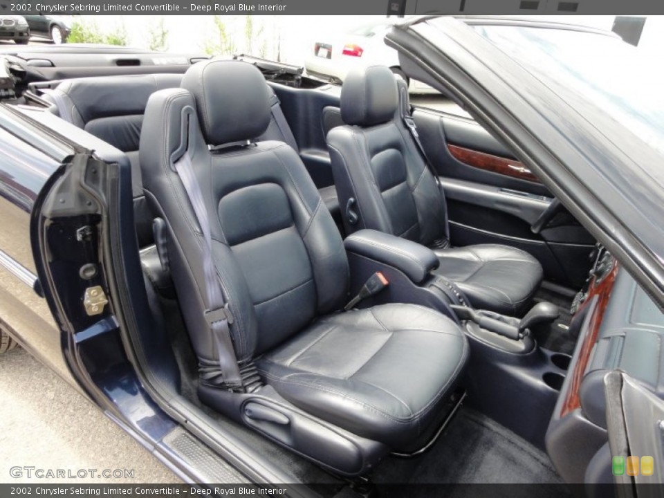 Deep Royal Blue Interior Photo for the 2002 Chrysler Sebring Limited Convertible #52102802