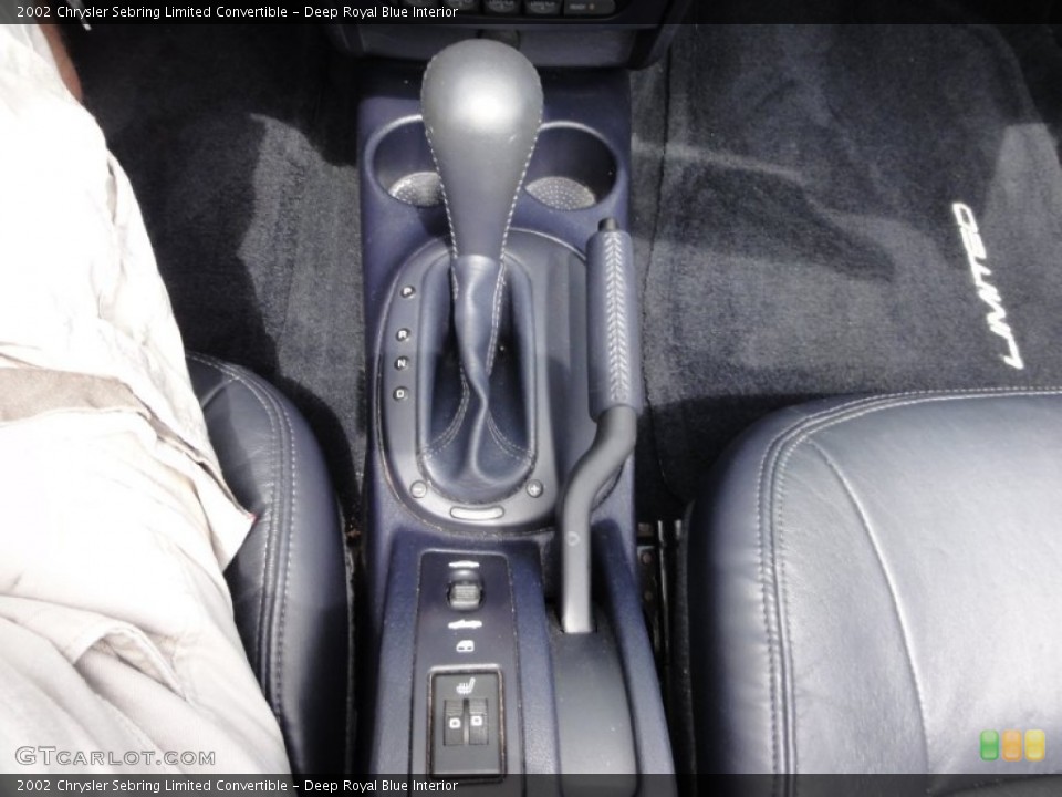 Deep Royal Blue Interior Transmission for the 2002 Chrysler Sebring Limited Convertible #52103072