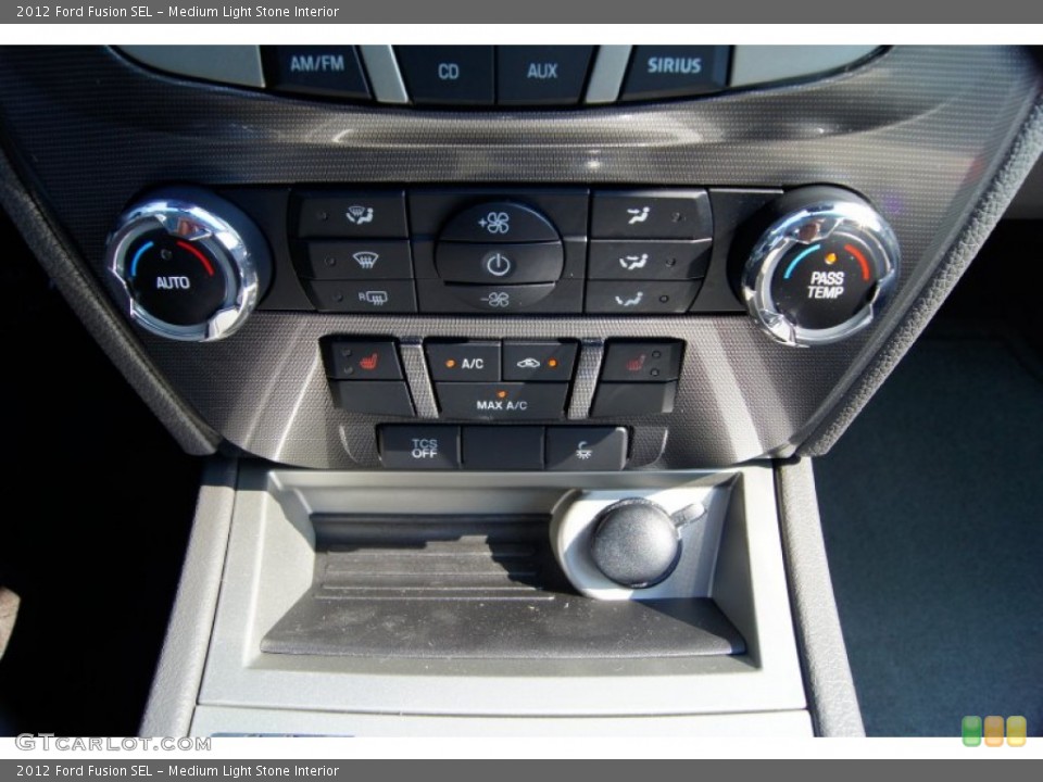 Medium Light Stone Interior Controls for the 2012 Ford Fusion SEL #52108058