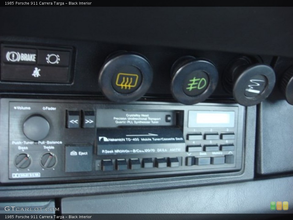 Black Interior Controls for the 1985 Porsche 911 Carrera Targa #52108376