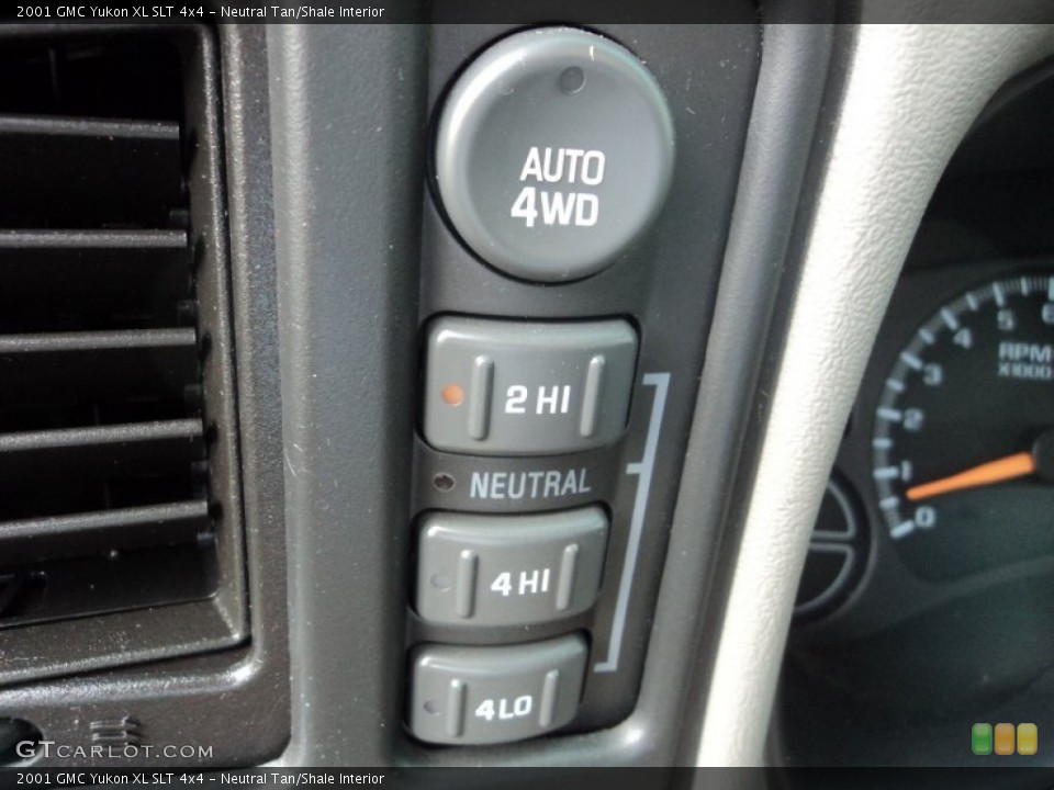 Neutral Tan/Shale Interior Controls for the 2001 GMC Yukon XL SLT 4x4 #52108661